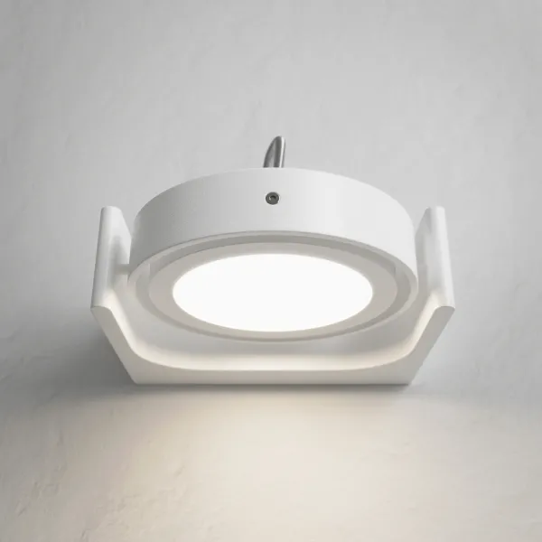 Big A 01 - LED-vegglampe med vipp, matt hvit.