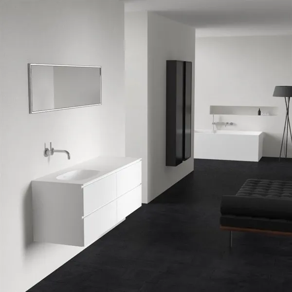 Frontline Soft 140R - Baderomsmøbler, matt hvit
