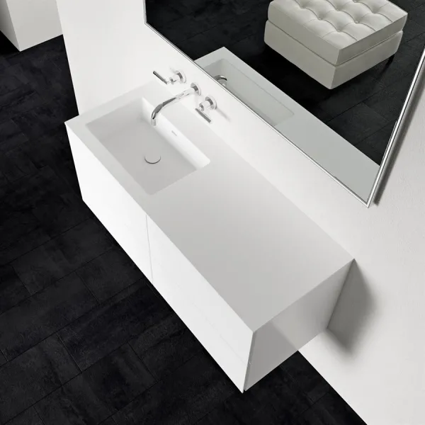 Block Soho 120L - Vaskeromsskap 120x46, matt hvit
