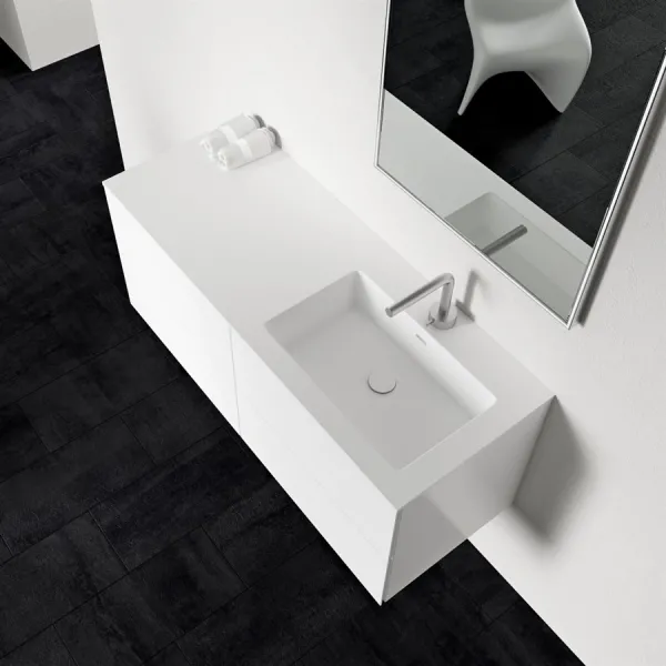 Block Soho 120R - Vaskeromsskap 120x46, matt hvit