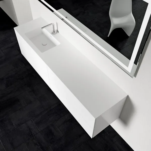Block Soho 180L - Vaskeromsskap 180x46, matt hvit