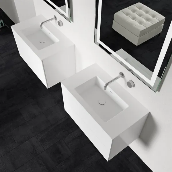 Block Soho 80 - Vaskeromsskap 80x46, matt hvit