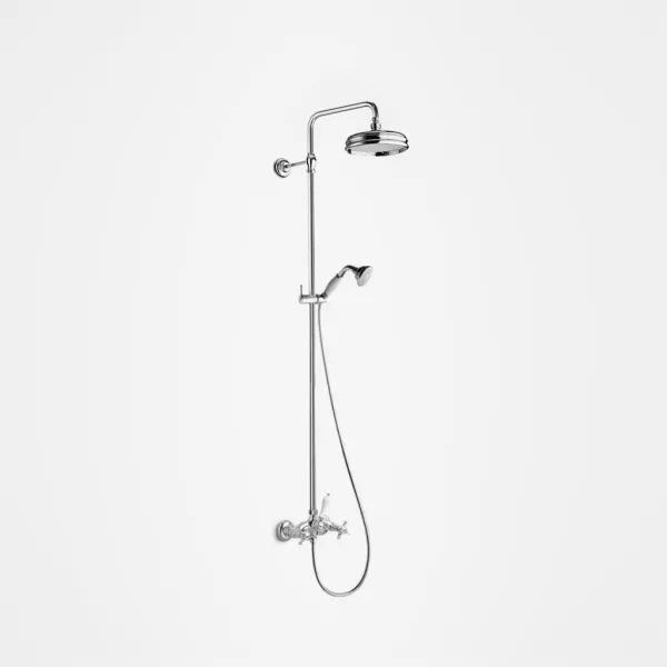 Canova 409.51 brusestangssæt komplet m Ø20 cm brusehoved og Square rør - Krom
