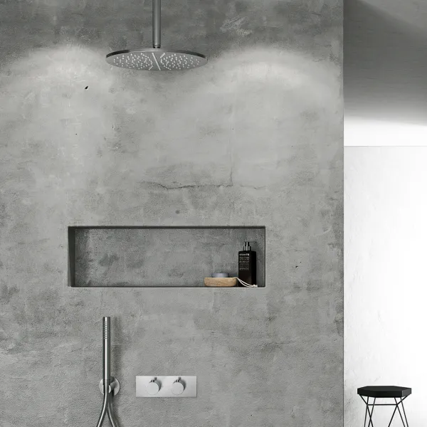 Classwell C18 S04 - Rain DeLuxe Ø30 cm, Loft, Brushed stainless steel