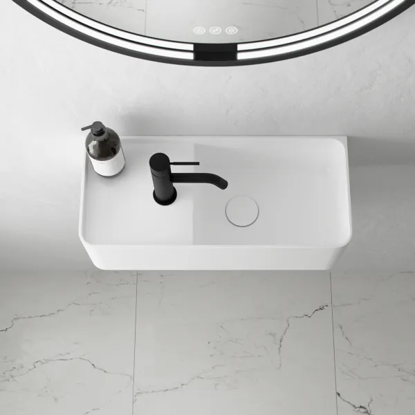 Coco 4R - Servant 50x22,5 cm, Matt Hvit SolidTec®
