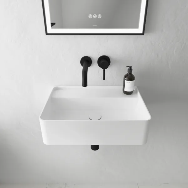 Coco 50 - Servant 50x35 cm, Matt Hvit SolidTec®