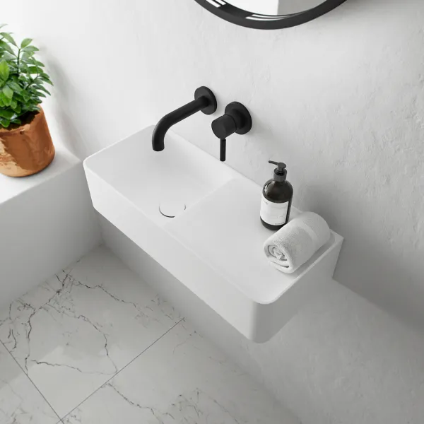 Coco 5L - Servant 60x25 cm, Matt Hvit SolidTec®