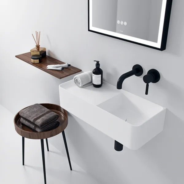 Coco 5R - Servant 60x25 cm, Matt Hvit SolidTec®