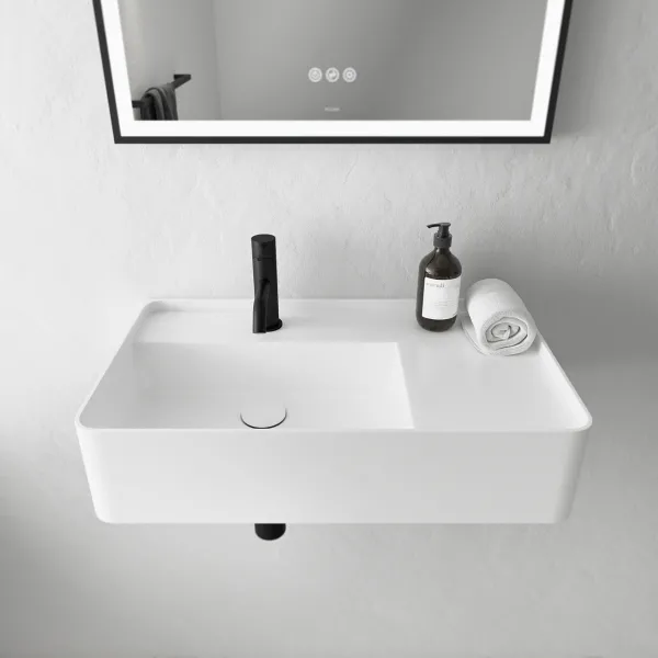 Coco 6L - Servant 60x35 cm, Matt Hvit SolidTec®