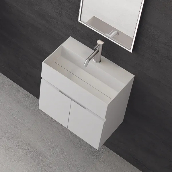 Compact 06 - Vaskeskap 50x30, Matt Hvit SolidTec®