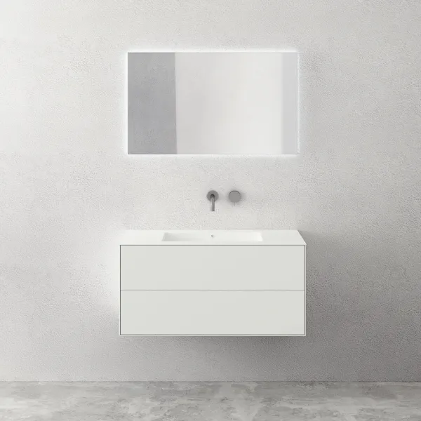 Copenhagen Chic II 100 - Baderomsmøbler, Corian®, Matt hvit