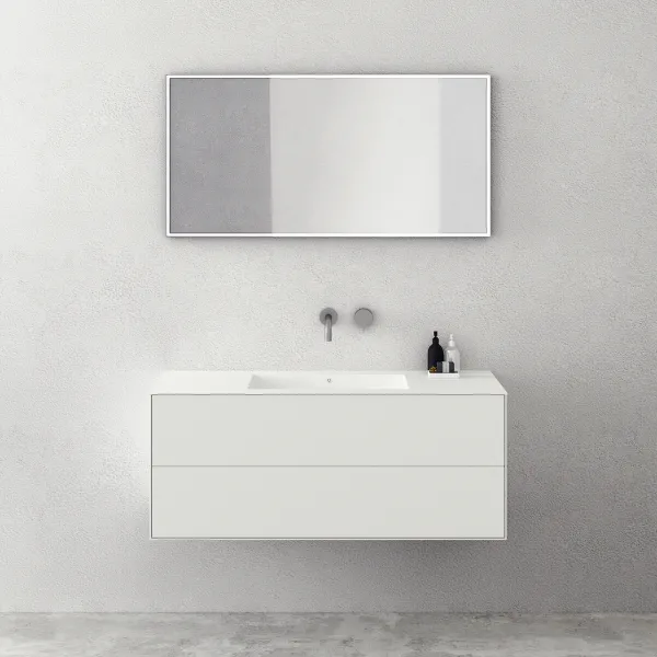 Copenhagen Chic 120 - Baderomsmøbler, Corian®, Matt hvit