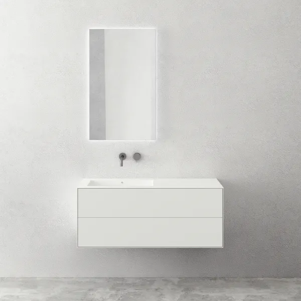 Copenhagen Chic 120L - Baderomsmøbler, Corian®, Matt hvit
