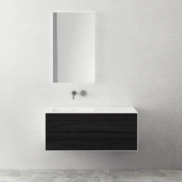 Copenhagen Chic 120L - Corian®, røkt svart eik
