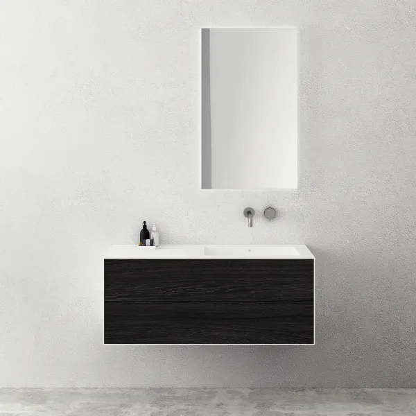 Copenhagen Chic 120R - Corian®, røkt svart eik