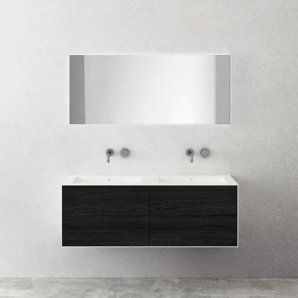 Copenhagen Chic 140D - Corian®, røkt svart eik
