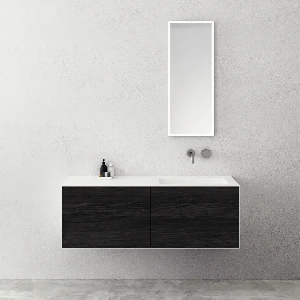 Copenhagen Chic 140R - Corian®, røkt svart eik