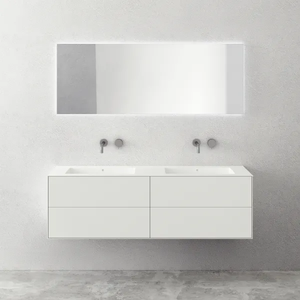 Copenhagen Chic 160D - Baderomsmøbler, Corian®, Matt hvit