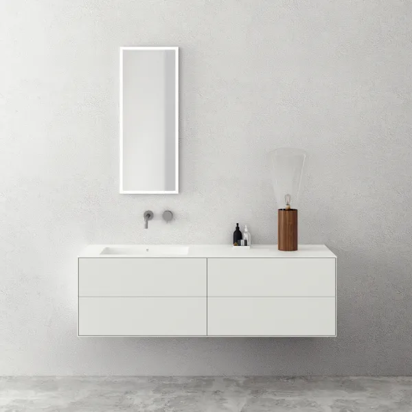 Copenhagen Chic 160L - Baderomsmøbler, Corian®, Matt hvit