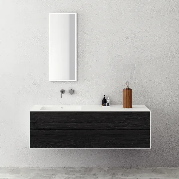 Copenhagen Chic 160L - Corian®, røkt svart eik