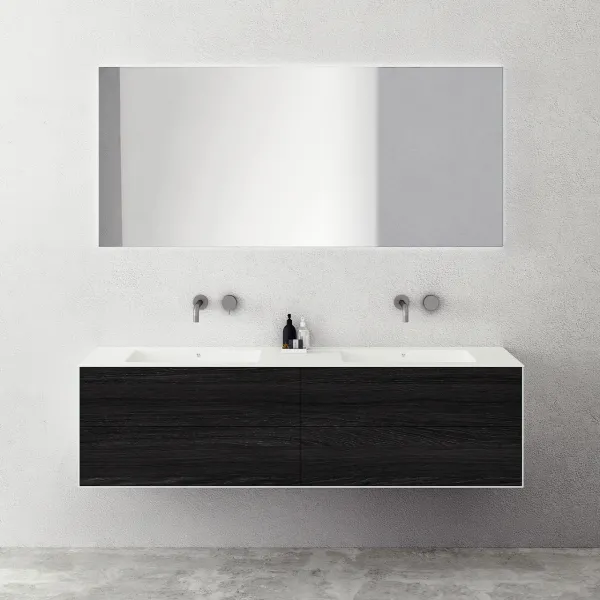 Copenhagen Chic 180D - Corian®, røkt svart eik