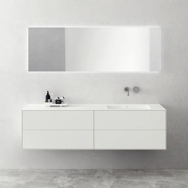 Copenhagen Chic 180R - Baderomsmøbler, Corian®, Matt hvit