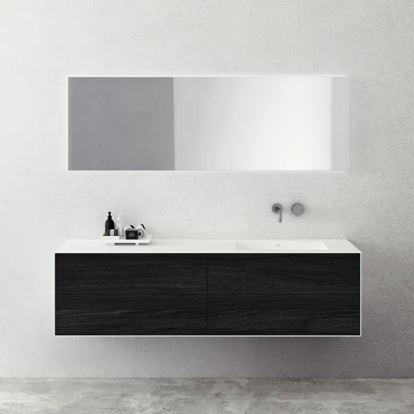 Copenhagen Chic 180R - Corian®, røkt svart eik