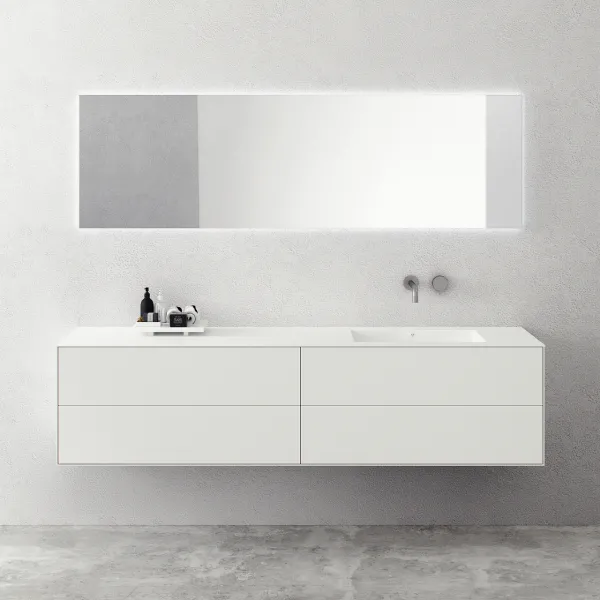 Copenhagen Chic 200R - Baderomsmøbler, Corian®, Matt hvit