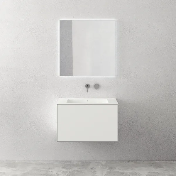 Copenhagen Chic II 80 - Baderomsmøbler, Corian®, Matt hvit