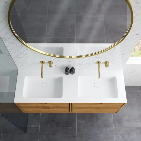 CPH Tapwork Soho 140D - MKII, fingertappede skap i naturlig eik inkludert Mathvid SolidTec®-vask