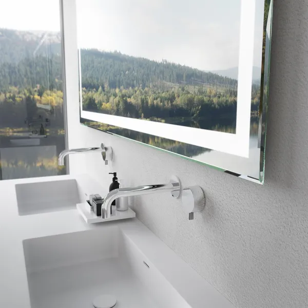 Flat Mirror Light Dimmable - 140x70 cm Opplyst speil