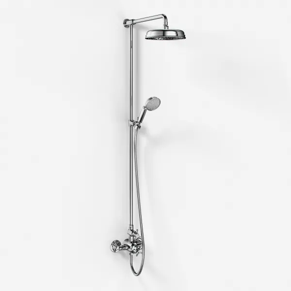 Hassel&Teudt HBT900 - SmartTerm dusjstangsett m/Ø21 cm. Rain DeLuxe m/EasyClean, Chrome