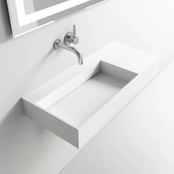 Kubo Inside 90L - Håndvask, matt hvit SolidTec®