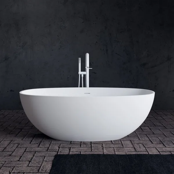 Pulcher® Mood 165 - Badekar 165x78, Matt Hvit SolidTec®