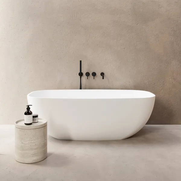 New Deep 162 - Badekar 162x80, Solid Matt White SolidTec®