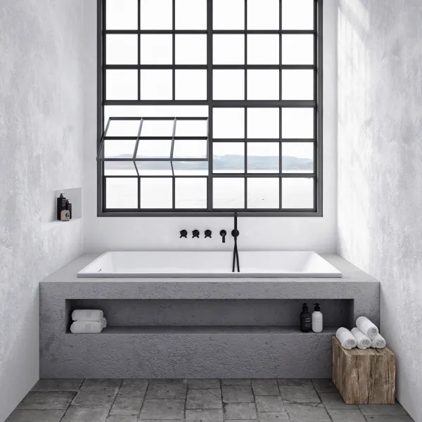 Pulcher Norma 1700 - Innebygget badekar 170x80 cm, Blank hvit