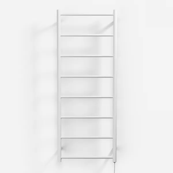 Pulcher Minimalism PM128 - Elektrisk håndkletørker, 50 x 128 cm, matt hvit