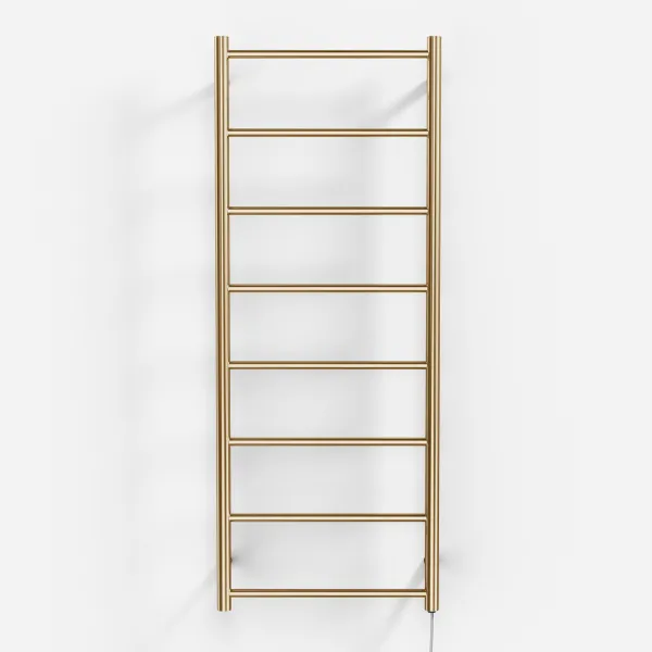 Pulcher Minimalism PM128 - Elektrisk håndkletørker, 50 x 128 cm, PVD polert messing