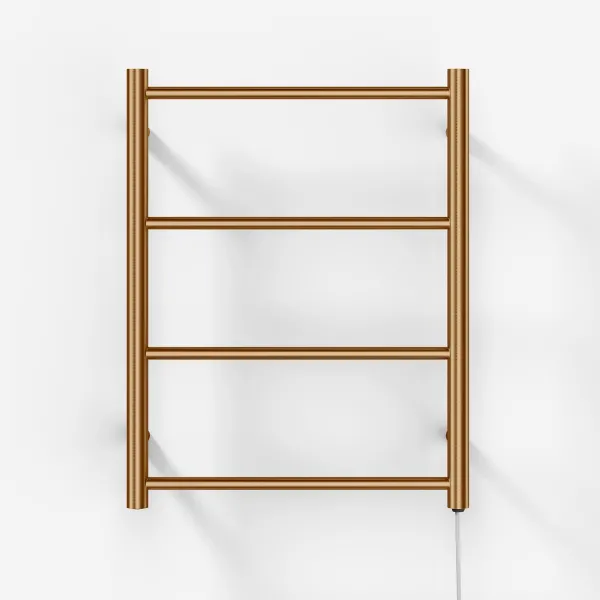 Pulcher Minimalism PM64 - Elektrisk håndkletørker, 50 x 64 cm, PVD børstet kobber