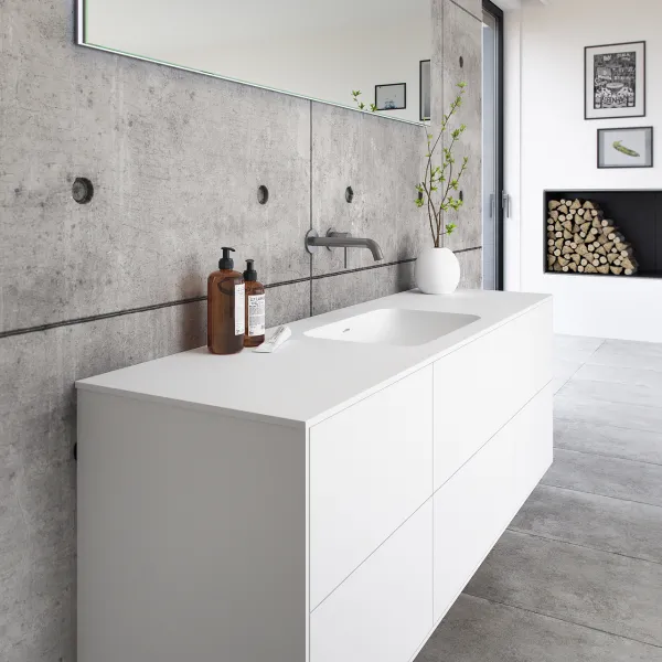 Pulcher Mood 160 Soft - Baderomsmøbel 160x46 cm, Mathvid m/ SolidTec® vask
