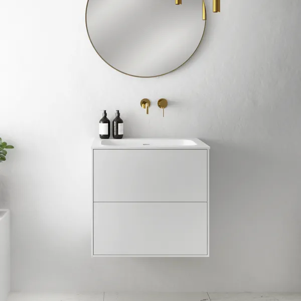 Pulcher Mood 60 Soft - Baderomsmøbel 60x46 cm, matt hvit med SolidTec® vask