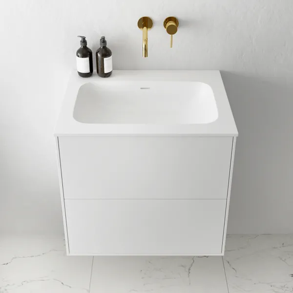 Pulcher Mood 60 Soft - Baderomsmøbel 60x46 cm, matt hvit med SolidTec® vask