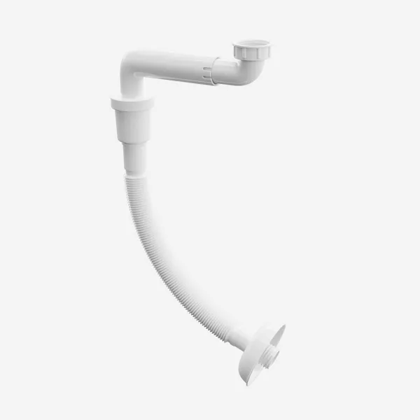 Pulcher PSS01 - Plassbesparende vannlås for baderomsmøbler, Universal m/Ø32 mm. fleksibelt rør