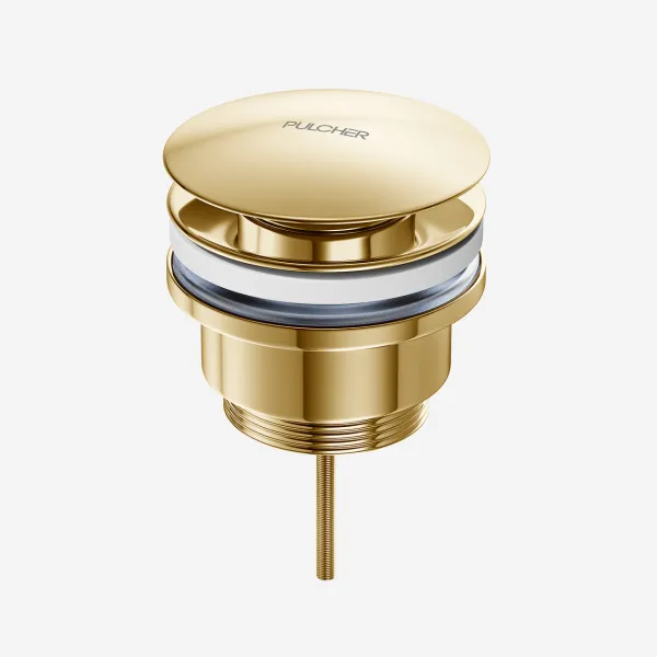 Pulcher Semplice Fly 1¼” - Universal bunnventil, polert messing naturell