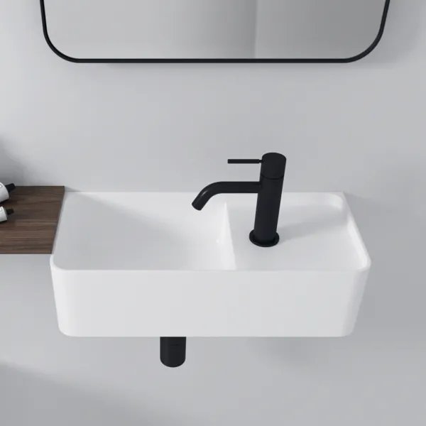 Coco 4L - Servant 50x22,5 cm, Matt Hvit SolidTec®