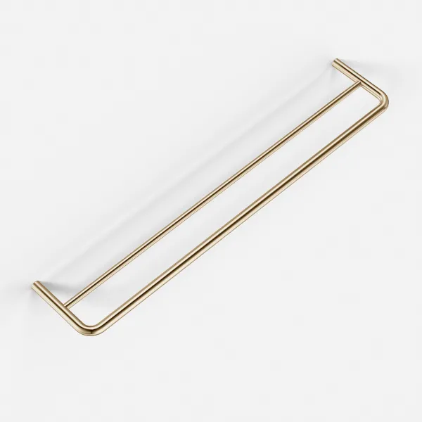 Semplice PS20-60 - Dobbel håndklestang, polert messing naturell
