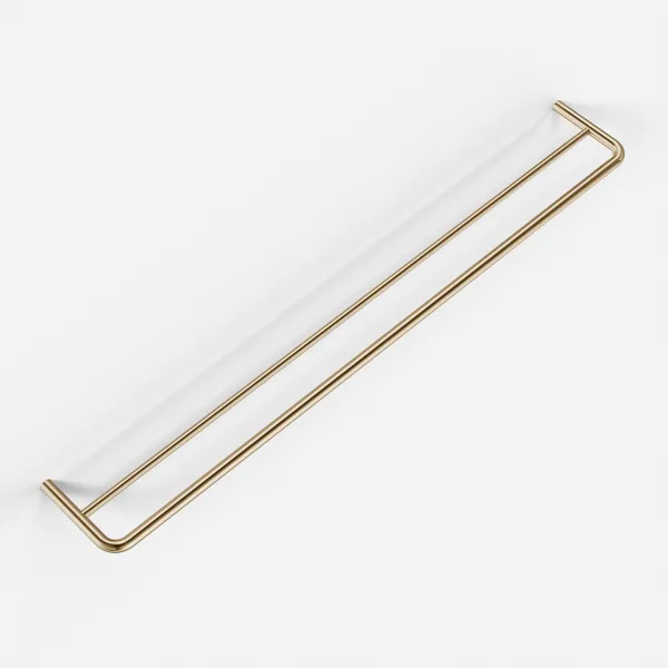 Semplice PS20-80 - Dobbel håndklestang, PVD børstet kobber