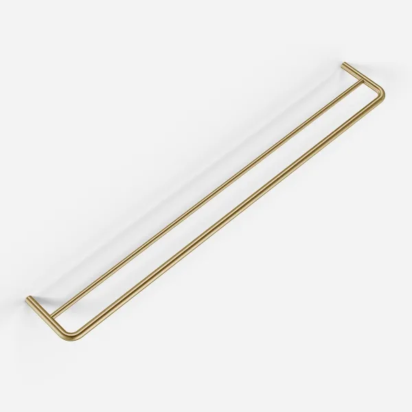 Semplice PS20-80 - Dobbel håndklestang, PVD børstet messing