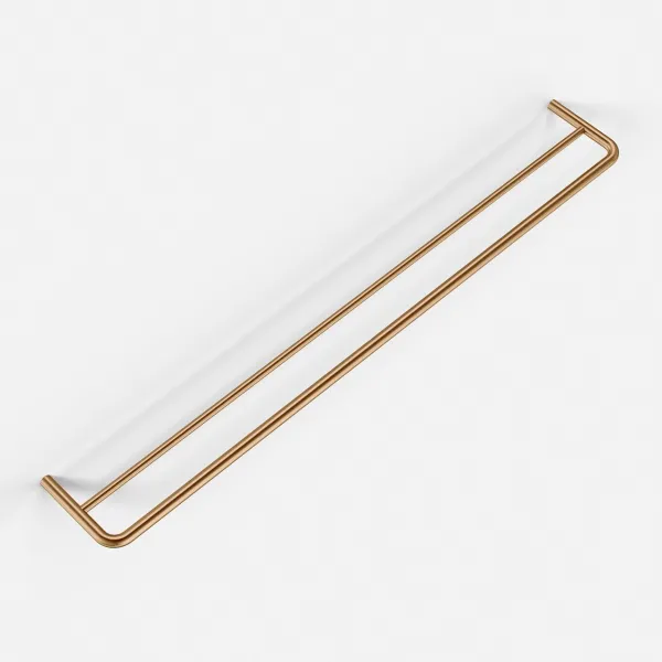 Semplice PS20-80 - Dobbel håndklestang, PVD børstet kobber