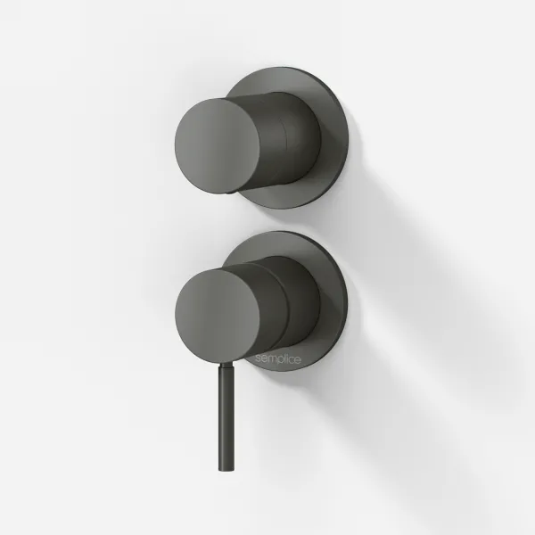 Semplice SBR901 - Ettgreps dusjarmatur, PVD matt pistolmetall